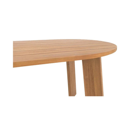 Delta Oval Teak Outdoor Dining Table-Outdoor Dining Tables-Moe's Home-LOOMLAN