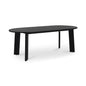 Delta Oval Teak Outdoor Dining Table-Outdoor Dining Tables-Moe's Home-Black-LOOMLAN