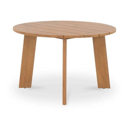 Delta Teak Round Outdoor Dining Table-Outdoor Dining Tables-Moe's Home-LOOMLAN