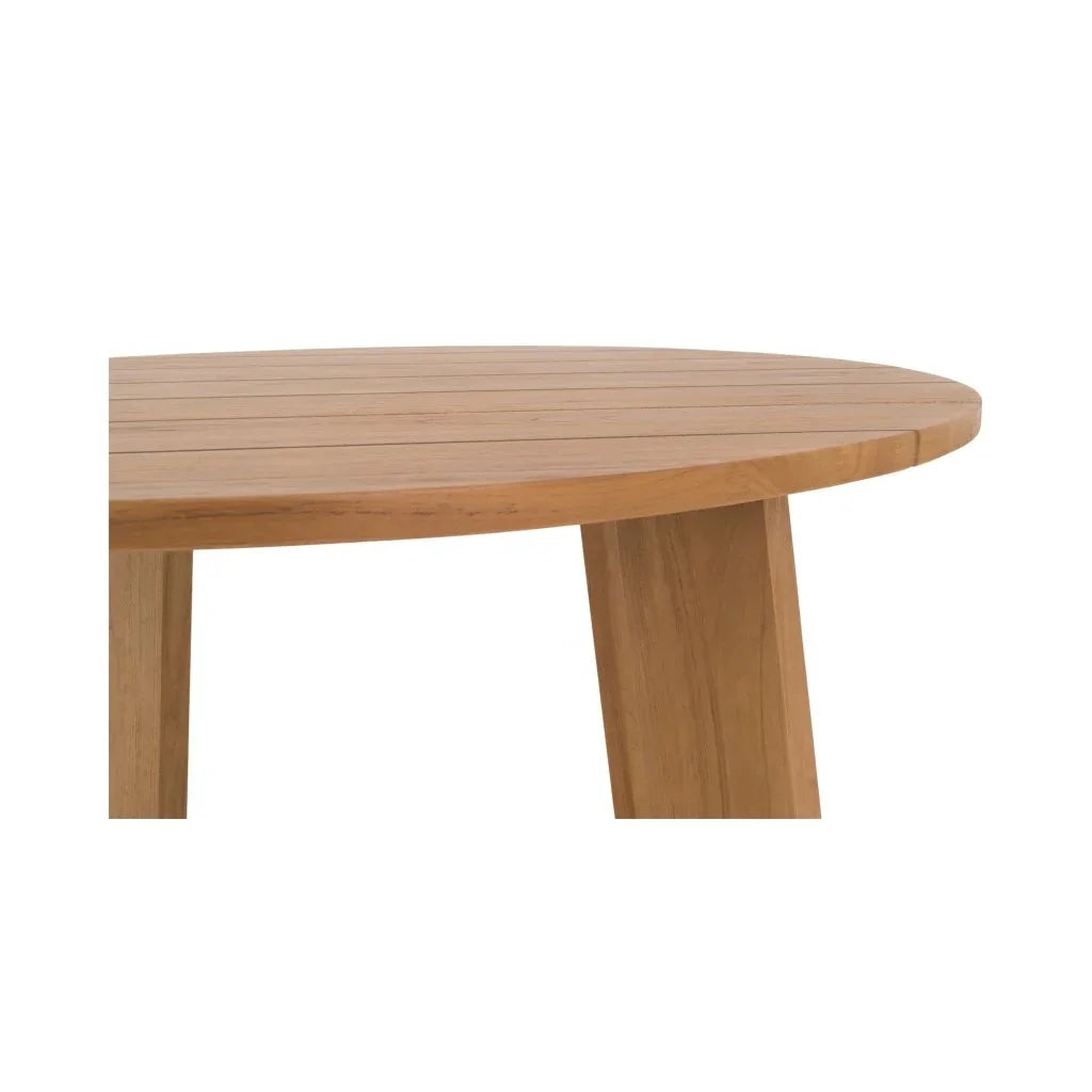 Delta Teak Round Outdoor Dining Table-Outdoor Dining Tables-Moe's Home-LOOMLAN