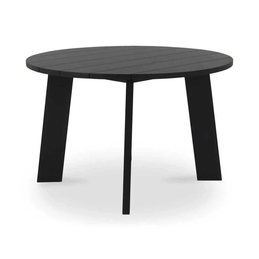 Delta Teak Round Outdoor Dining Table-Outdoor Dining Tables-Moe's Home-LOOMLAN