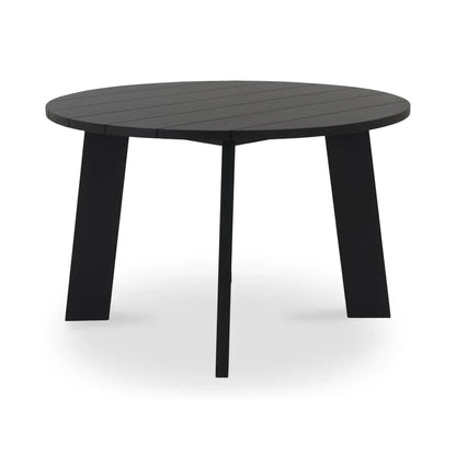 Delta Teak Round Outdoor Dining Table-Outdoor Dining Tables-Moe's Home-LOOMLAN