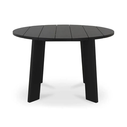 Delta Teak Round Outdoor Dining Table-Outdoor Dining Tables-Moe's Home-LOOMLAN