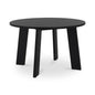 Delta Teak Round Outdoor Dining Table-Outdoor Dining Tables-Moe's Home-Black-LOOMLAN