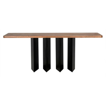 Delta Wood and Steel Rectangle Console Table - LOOMLAN - Noir - Console Tables