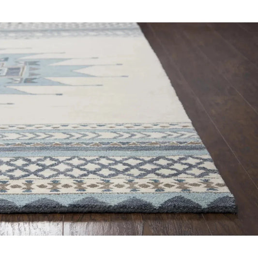 Deme Wool Blue Hallway Kitchen Runner Rug - LOOMLAN - LOOMLAN - Area Rugs