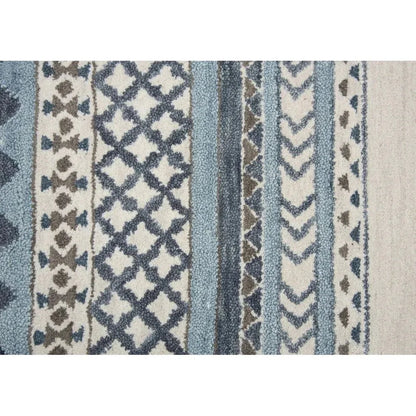 Deme Wool Blue Hallway Kitchen Runner Rug - LOOMLAN - LOOMLAN - Area Rugs
