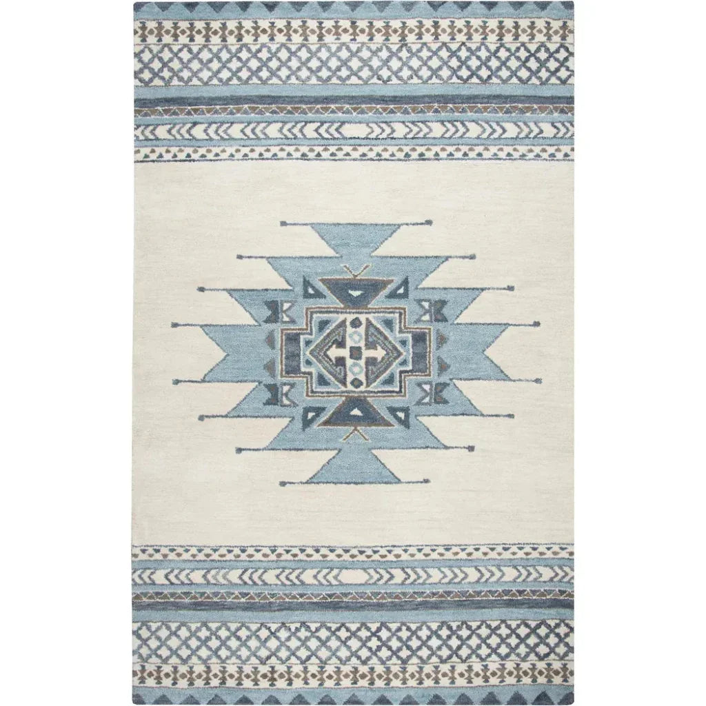 Deme Wool Blue Hallway Kitchen Runner Rug - LOOMLAN - LOOMLAN - Area Rugs