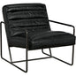 Demeter Chair, Metal and Leather - LOOMLAN - Noir - Accent Chairs