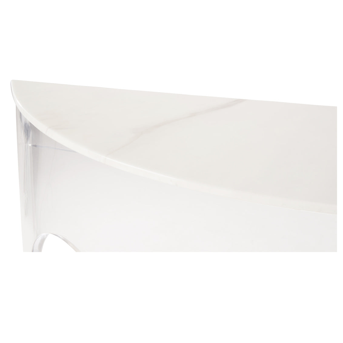 Demilune Marble Top Console Table