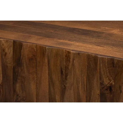 Denali Rectangle Cocktail Coffee Table Block Solid Wood - LOOMLAN - Sarreid - Coffee Tables