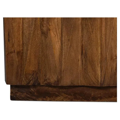 Denali Rectangle Cocktail Coffee Table Block Solid Wood - LOOMLAN - Sarreid - Coffee Tables