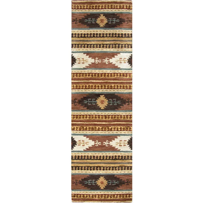 Deni Rust Round Area Rugs For Dining Room - LOOMLAN - LOOMLAN - Area Rugs