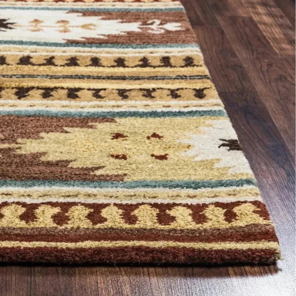 Deni Rust Round Area Rugs For Dining Room - LOOMLAN - LOOMLAN - Area Rugs