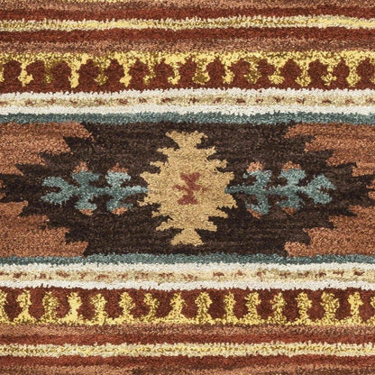 Deni Rust Round Area Rugs For Dining Room - LOOMLAN - LOOMLAN - Area Rugs