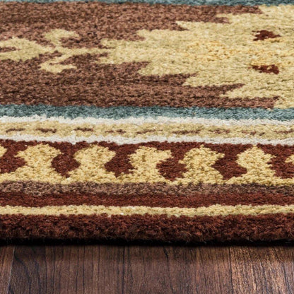 Deni Rust Round Area Rugs For Dining Room - LOOMLAN - LOOMLAN - Area Rugs