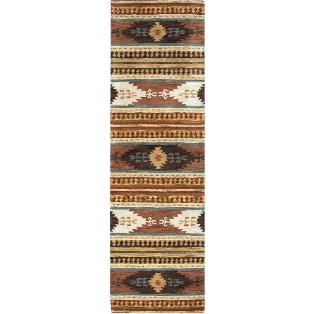 Deni Rust Round Area Rugs For Dining Room - LOOMLAN - LOOMLAN - Area Rugs
