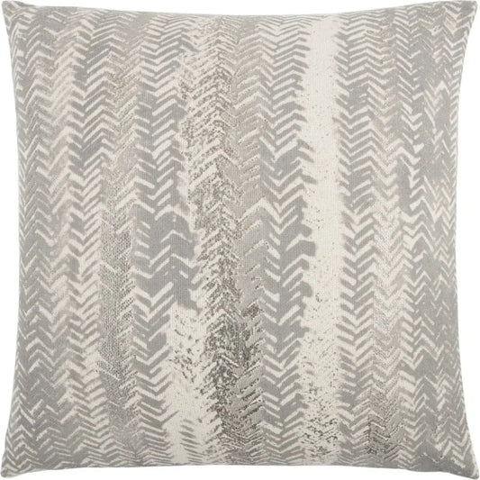 Denis Chevron Gray Throw Pillow Down Insert - LOOMLAN - LOOMLAN - Throw Pillows