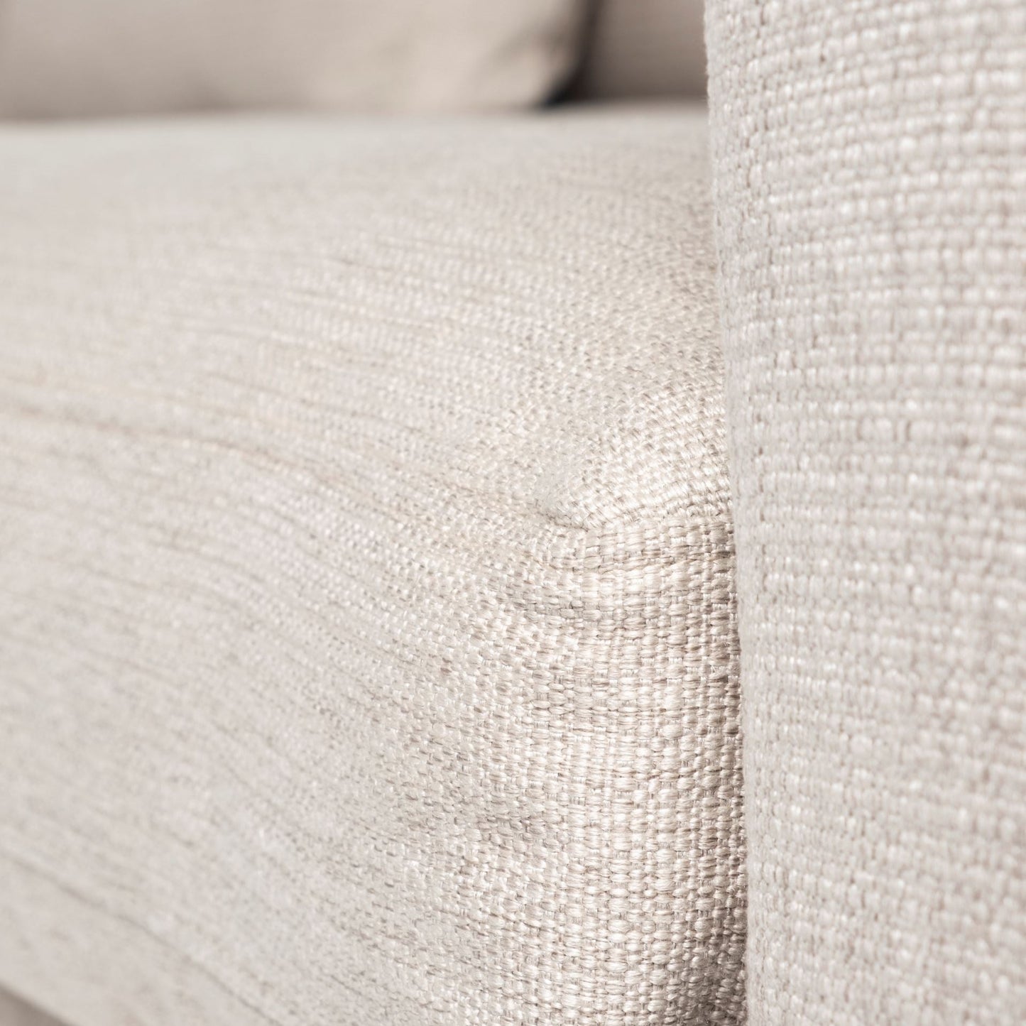 Denly Beige Slipcover Three Seater Sofa