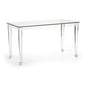 Denver Acrylic Made Based Desk-Home Office Desks-Chelsea House-Silver-LOOMLAN