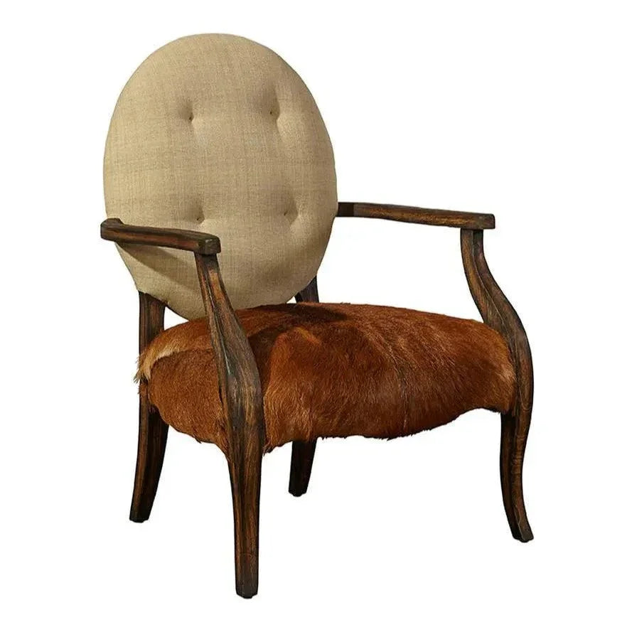 Denver Hide Arm Chair - LOOMLAN - Furniture Classics - Accent Chairs
