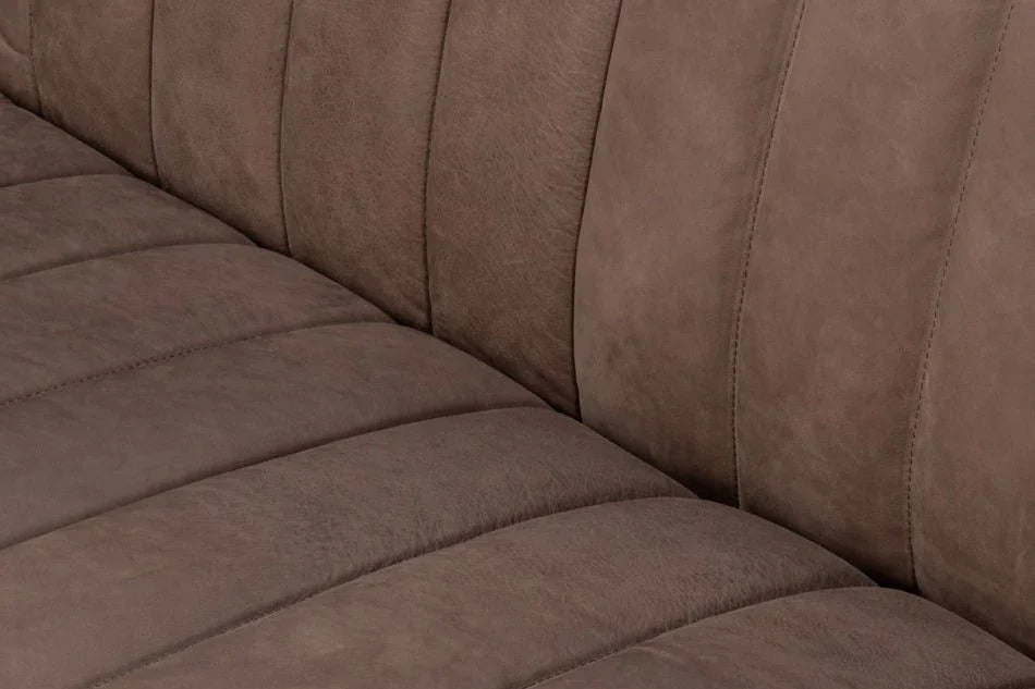 Denys Top Grain Leather Brown Sofa - LOOMLAN - Sarreid - Sofas & Loveseats