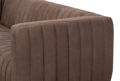 Denys Top Grain Leather Brown Sofa - LOOMLAN - Sarreid - Sofas & Loveseats