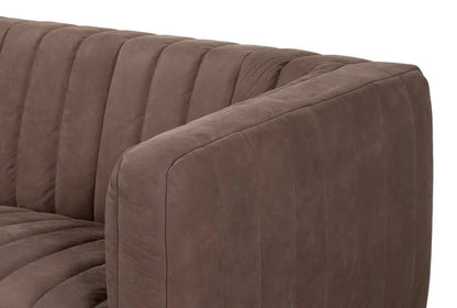 Denys Top Grain Leather Brown Sofa - LOOMLAN - Sarreid - Sofas & Loveseats
