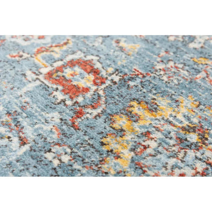 Deri Floral Blue/ Beige Large Area Rugs For Living Room - LOOMLAN - LOOMLAN - Area Rugs
