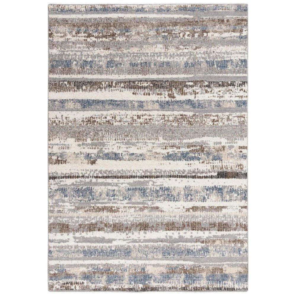 Dero Stripe Blue Large Area Rugs For Living Room - LOOMLAN - LOOMLAN - Area Rugs