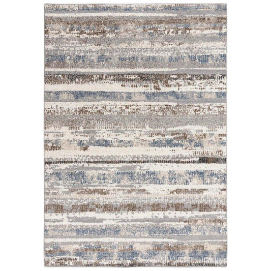 Dero Stripe Blue Large Area Rugs For Living Room - LOOMLAN - LOOMLAN - Area Rugs