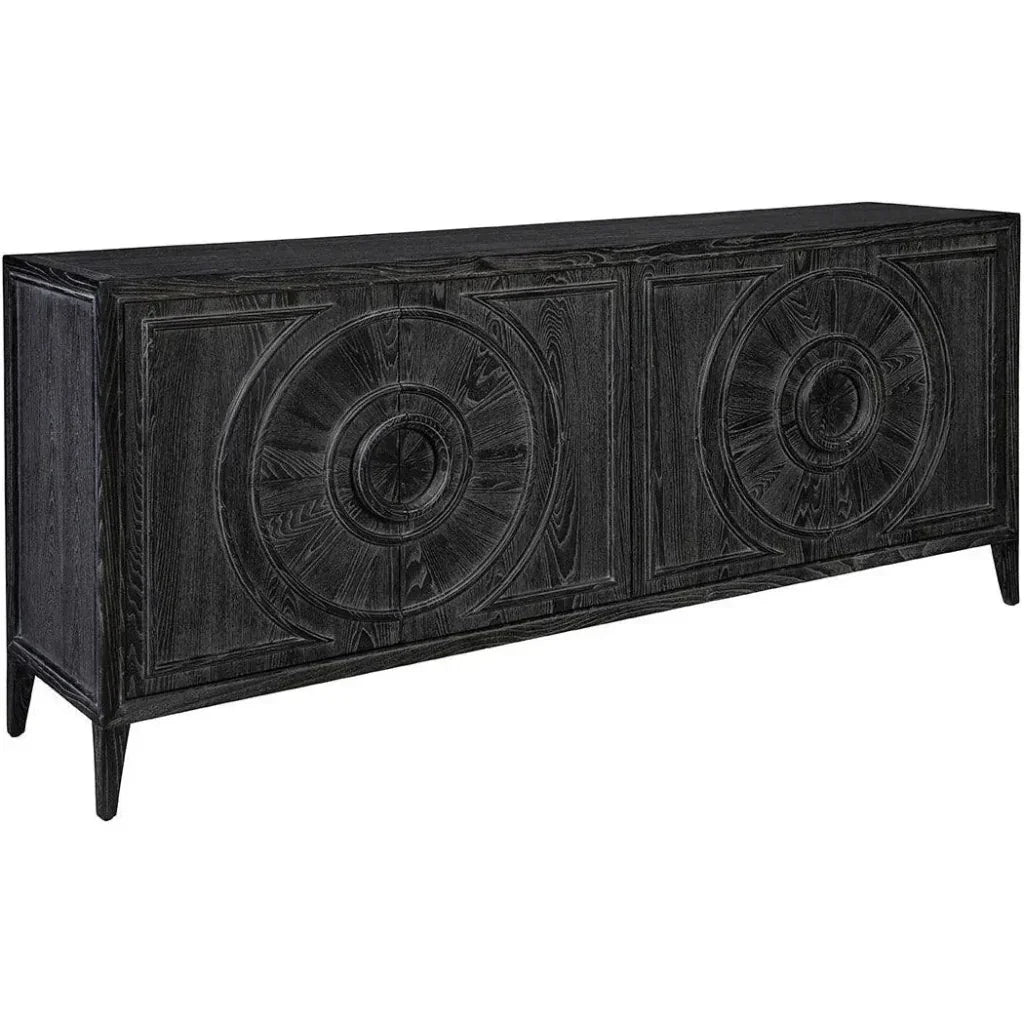 Deroche Wooden Black Sideboard - LOOMLAN - Furniture Classics - Sideboards