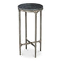 Derrick Iron & Marble Black Round End Table - LOOMLAN - Side Tables