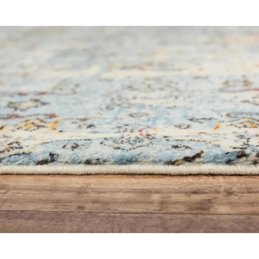 Deru Blue/ Beige Large Area Rugs For Living Room - LOOMLAN - LOOMLAN - Area Rugs