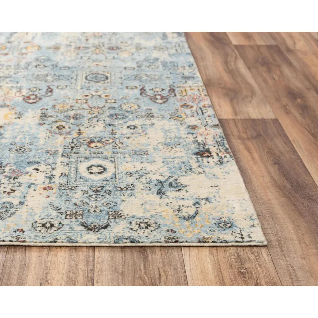Deru Blue/ Beige Large Area Rugs For Living Room - LOOMLAN - LOOMLAN - Area Rugs