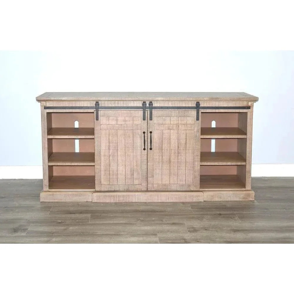 Desert Rock TV Console Fireplace Option Light Brown - LOOMLAN - Sunny D - TV Stands & Media Centers