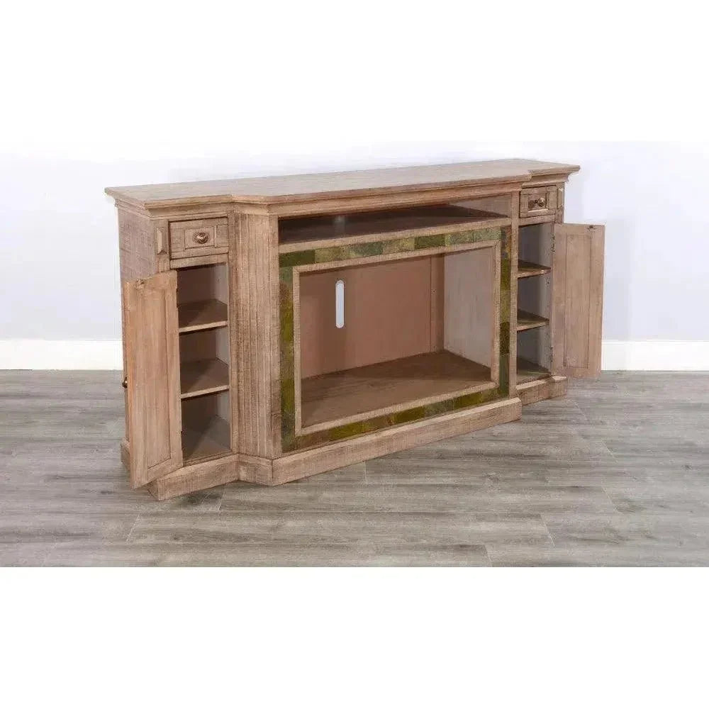 Desert Rock TV Console Only Light Brown - LOOMLAN - Sunny D - TV Stands & Media Centers