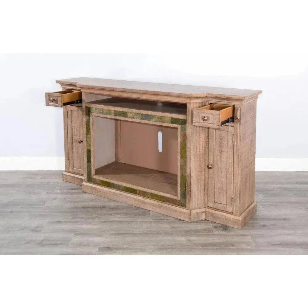 Desert Rock TV Console Only Light Brown - LOOMLAN - Sunny D - TV Stands & Media Centers