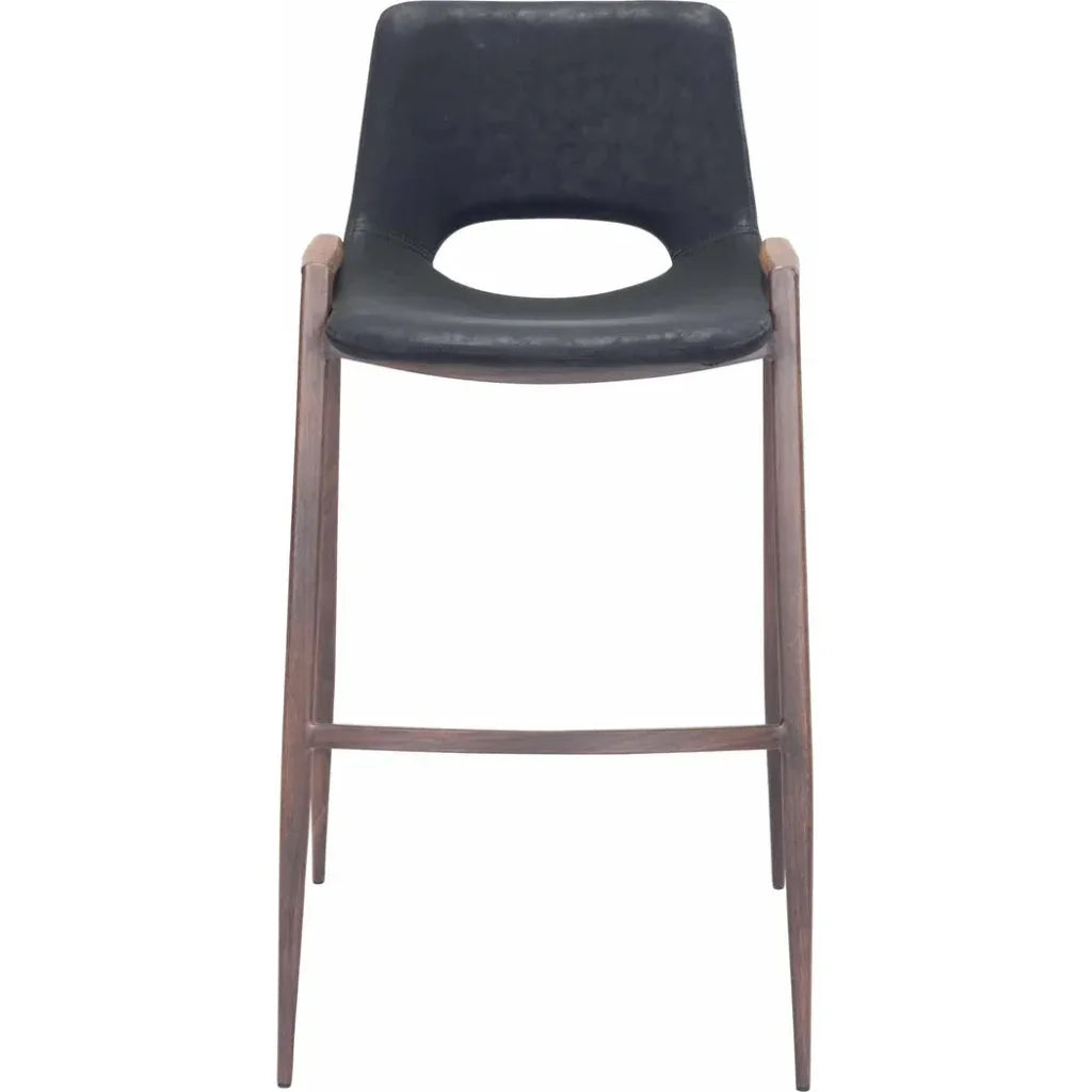 Desi Bar Chair (Set of 2) Black - LOOMLAN - Zuo Modern - Bar Stools