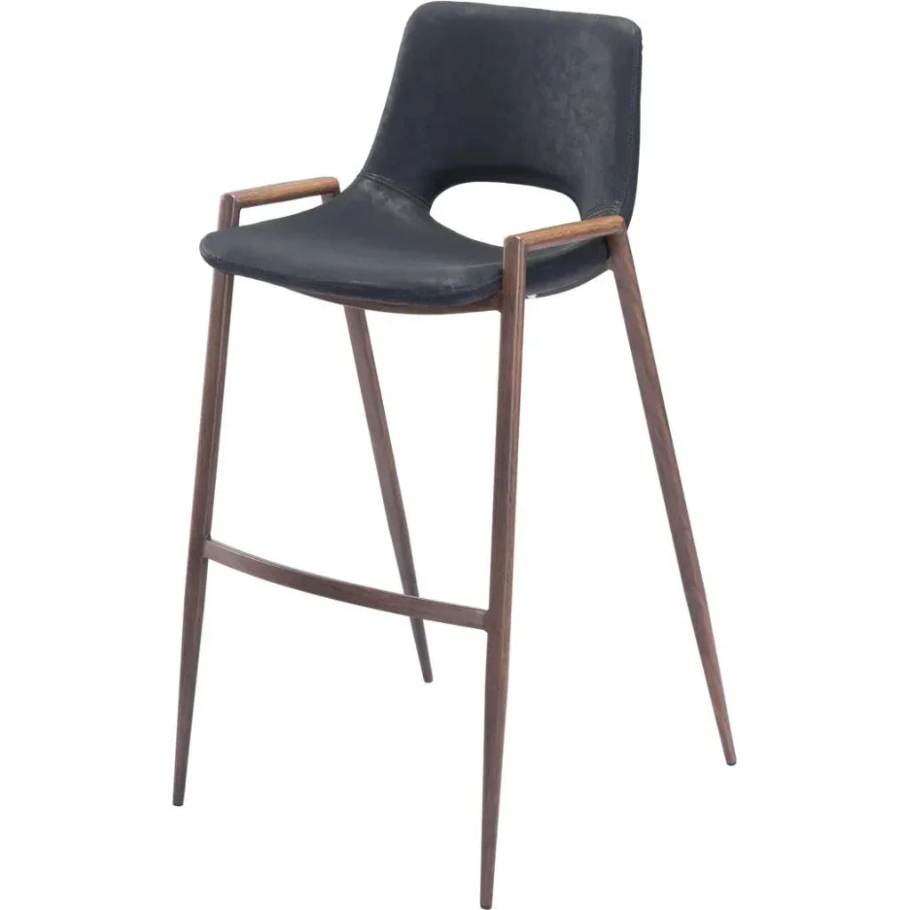 Desi Bar Chair (Set of 2) Black - LOOMLAN - Zuo Modern - Bar Stools