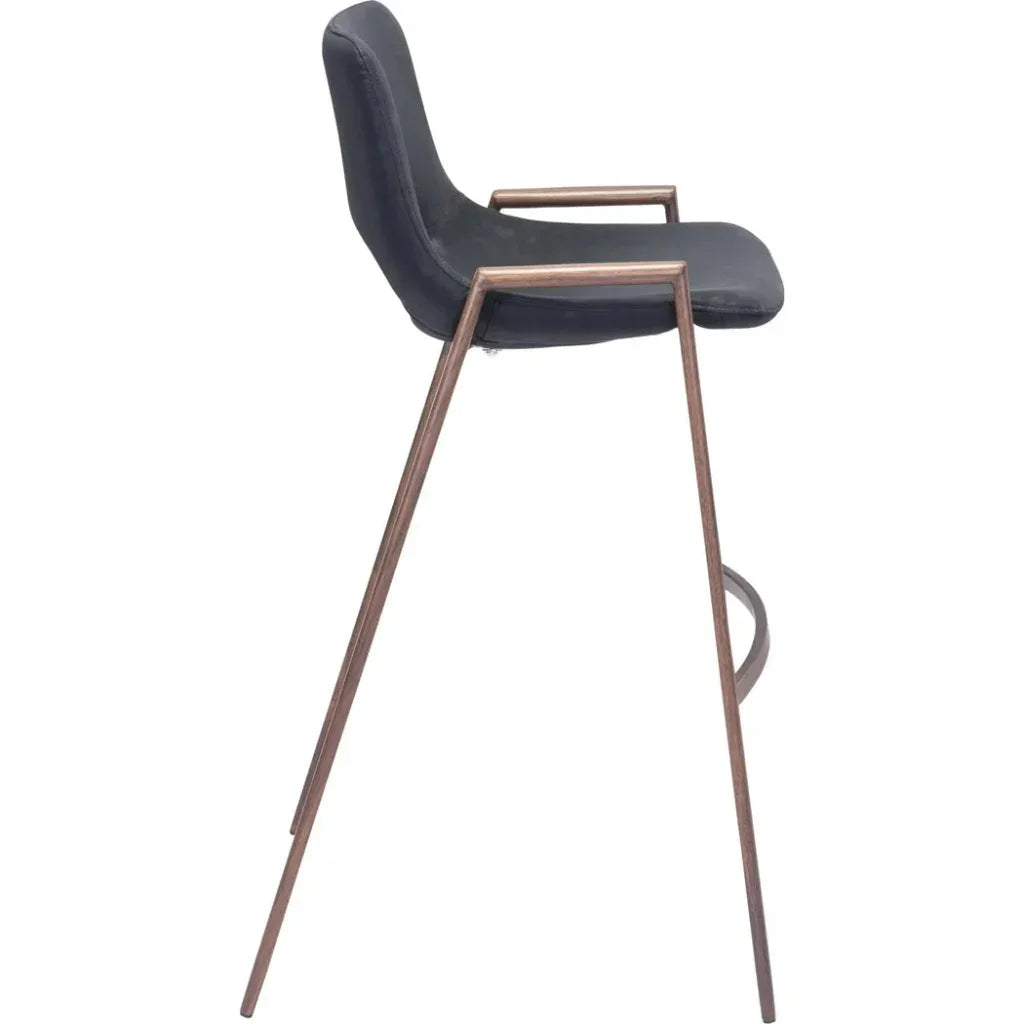 Desi Bar Chair (Set of 2) Black - LOOMLAN - Zuo Modern - Bar Stools