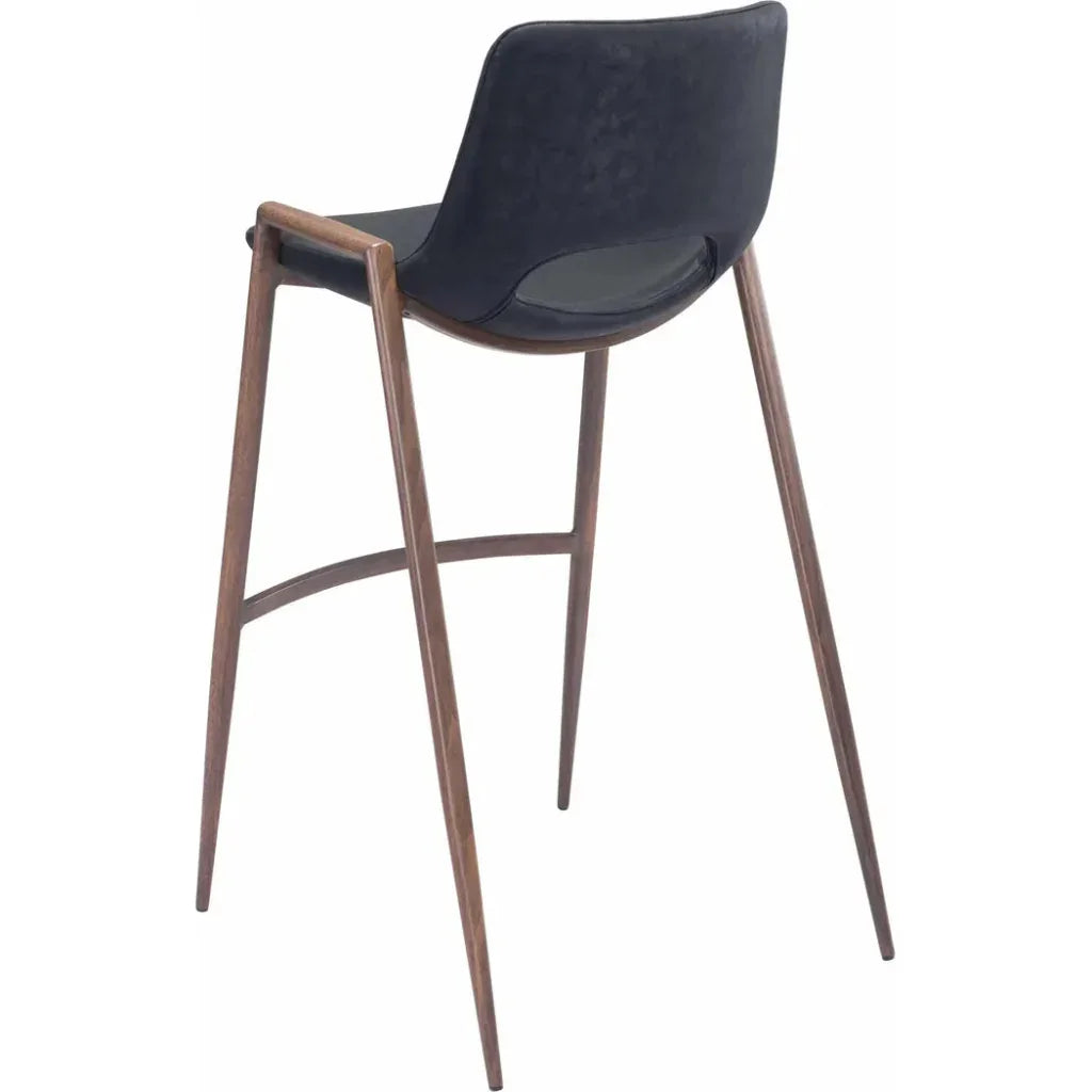 Desi Bar Chair (Set of 2) Black - LOOMLAN - Zuo Modern - Bar Stools