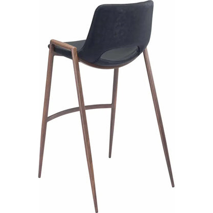 Desi Bar Chair (Set of 2) Black - LOOMLAN - Zuo Modern - Bar Stools