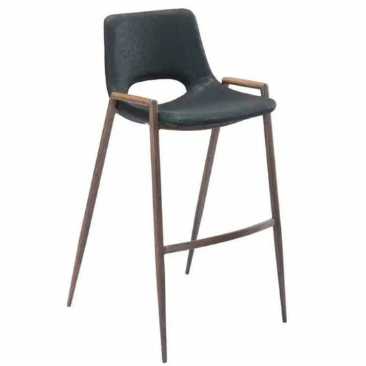 Desi Bar Chair (Set of 2) Black - LOOMLAN - Zuo Modern - Bar Stools