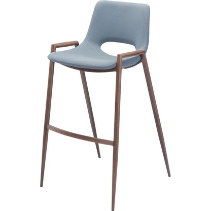 Desi Bar Chair (Set of 2) Gray - LOOMLAN - Zuo Modern - Bar Stools