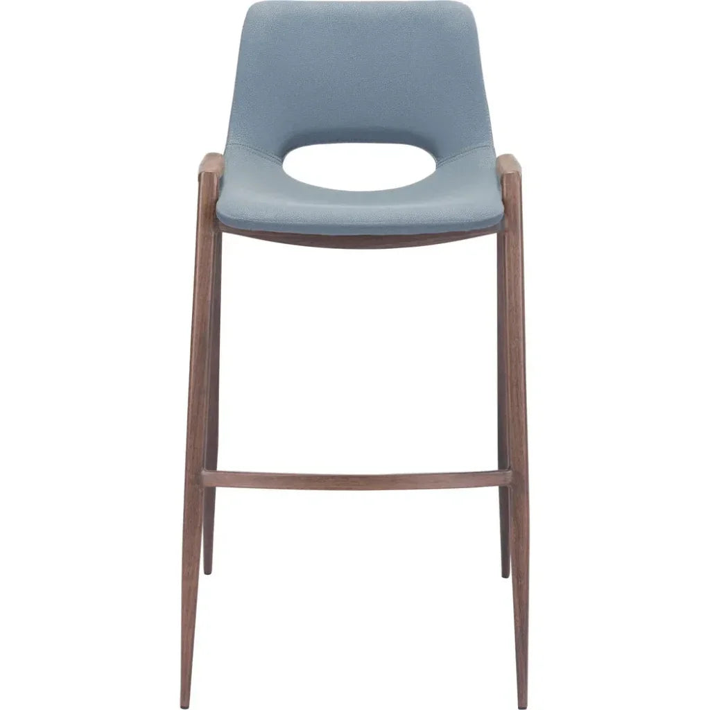 Desi Bar Chair (Set of 2) Gray - LOOMLAN - Zuo Modern - Bar Stools