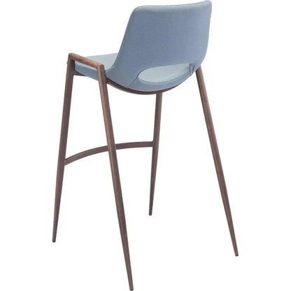 Desi Bar Chair (Set of 2) Gray - LOOMLAN - Zuo Modern - Bar Stools