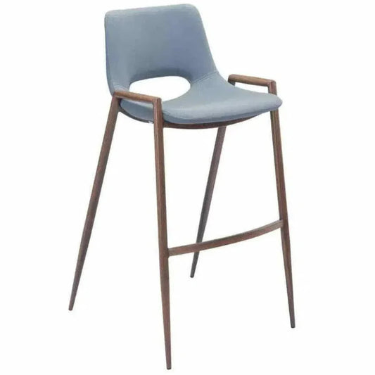 Desi Bar Chair (Set of 2) Gray - LOOMLAN - Zuo Modern - Bar Stools