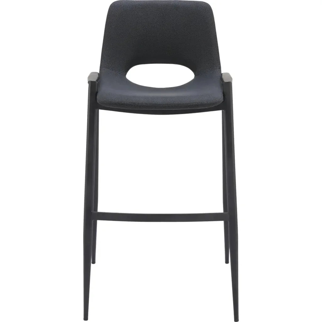 Desi Barstool (Set of 2) Black - LOOMLAN - Zuo Modern - Bar Stools