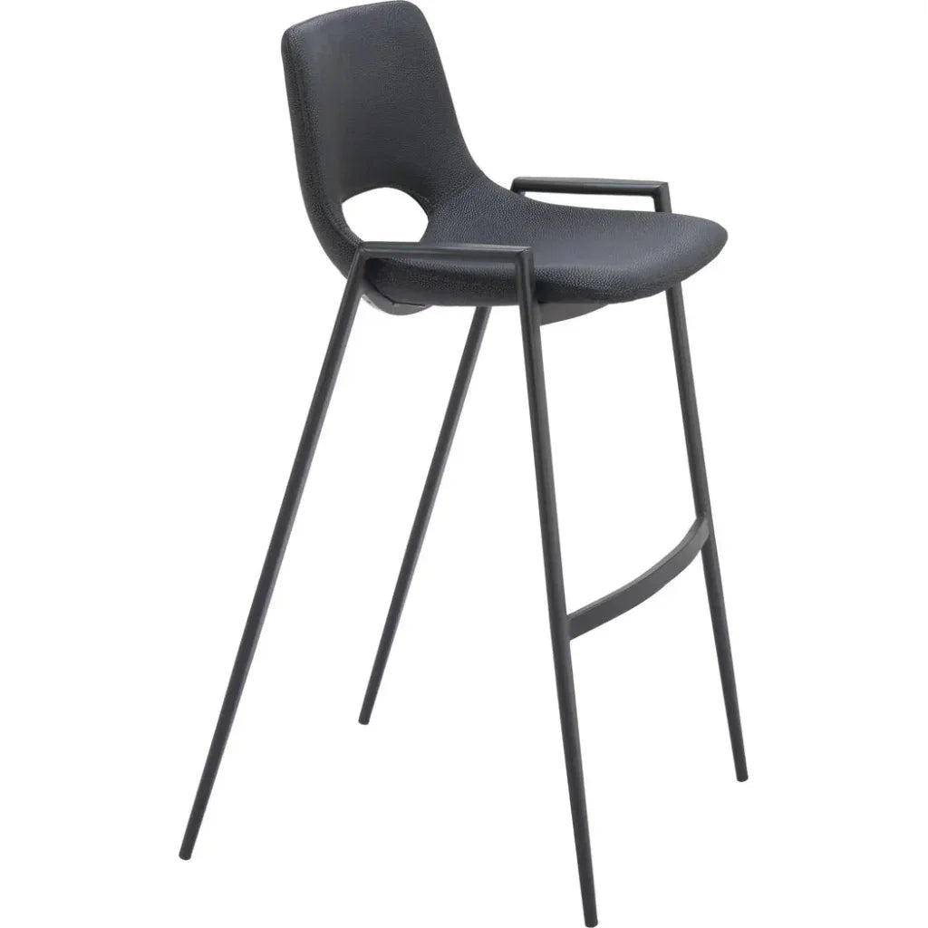 Desi Barstool (Set of 2) Black - LOOMLAN - Zuo Modern - Bar Stools